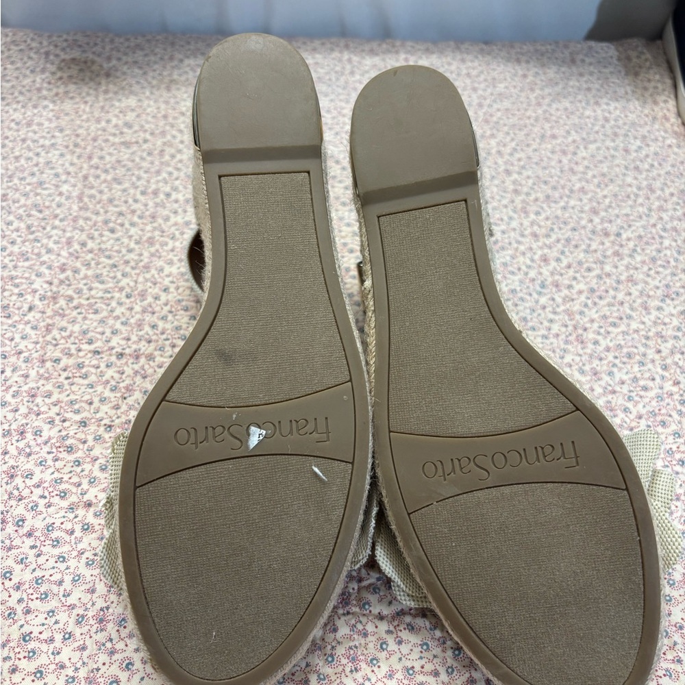 Franco Sarto Cream Wedge Sandals - Picture 5 of 7